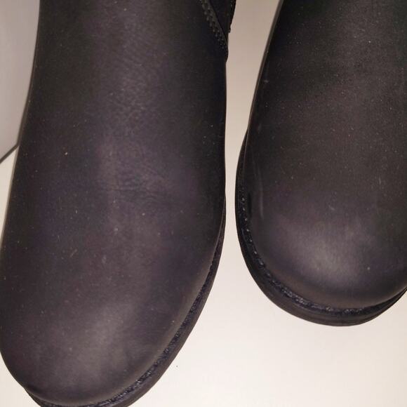 Ruiee Women's Knee High Boots Black Round Toe S Buckle Accent Size 8 - Picture 2 of 6